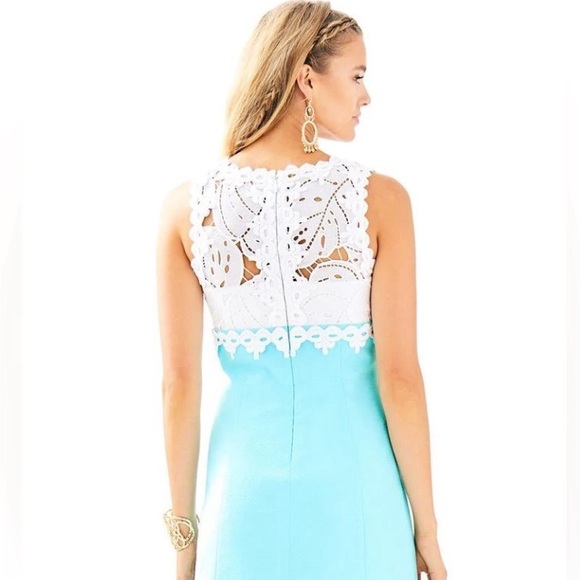 Lilly Pulitzer Sandi Stretch Lace Shift Mini Dress Size 12 - Picture 2 of 8